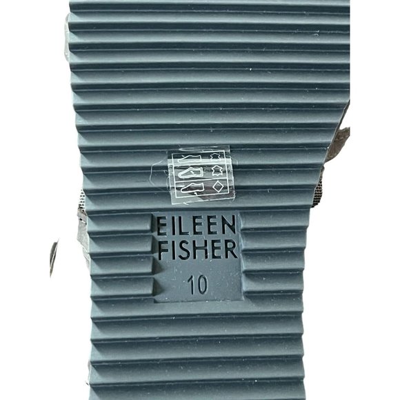 Eileen Fisher Womens Gray Leather Platform Wedge‎ Strappy Sandals Size 10 - Picture 9 of 10